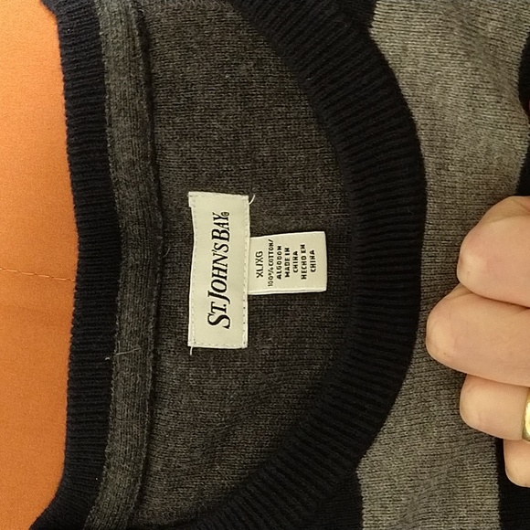 St. John's Bay Men's Striped Sweater - Picture 3 of 9